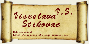 Višeslava Štikovac vizit kartica